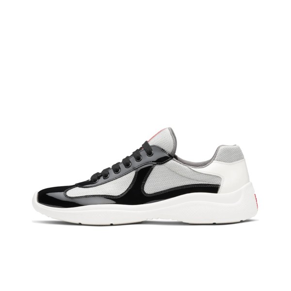 Prada America's Cup Anti-slip wear-resistant low-top sports shoes casual shoes for men black and white