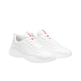 Prada America's Cup Lambskin leather sports low-top lifestyle shoes men's white