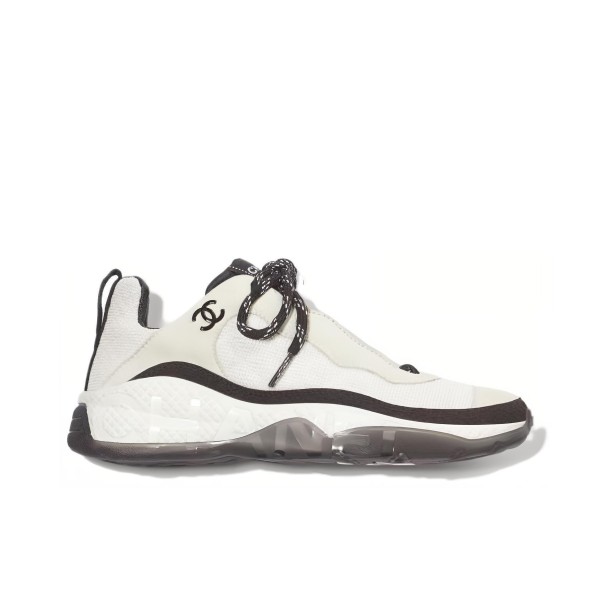 CHANEL leather shock-absorbing, non-slip, wear-resistant, lightweight, low-top, casual shoes for women, ivory white