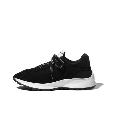 CHANEL suede sheepskin leather sports lace-up shock-absorbing, non-slip, wear-resistant and breathable low-top casual shoes for women black