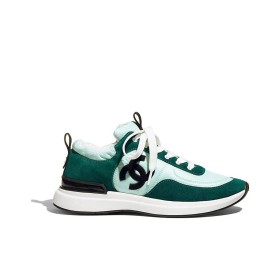 CHANEL Calfskin Anti-slip Wear-resistant Wrapping Low-top Lifestyle Casual Shoes Women's Green