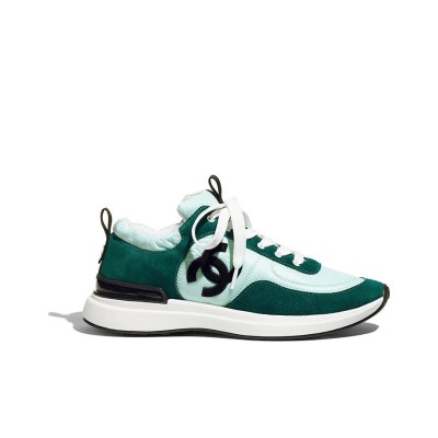 CHANEL Calfskin Anti-slip Wear-resistant Wrapping Low-top Lifestyle Casual Shoes Women's Green