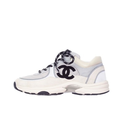 Chanel Low Top Trainer Gray White