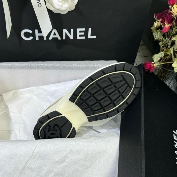 CHANEL 24S Leather Fashion Comfort Low Top Lifestyle Shoes White