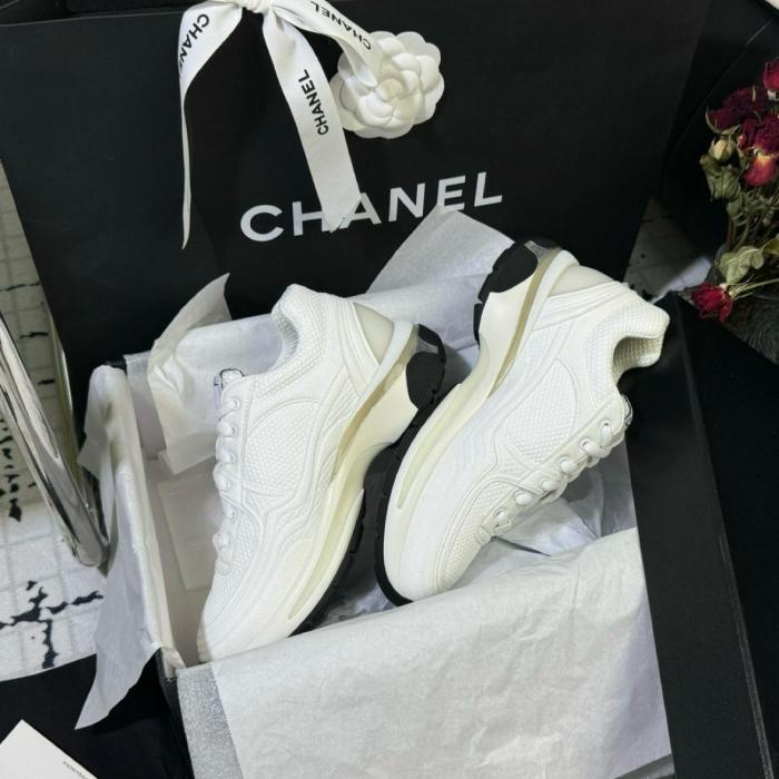CHANEL 24S Leather Fashion Comfort Low Top Lifestyle Shoes White