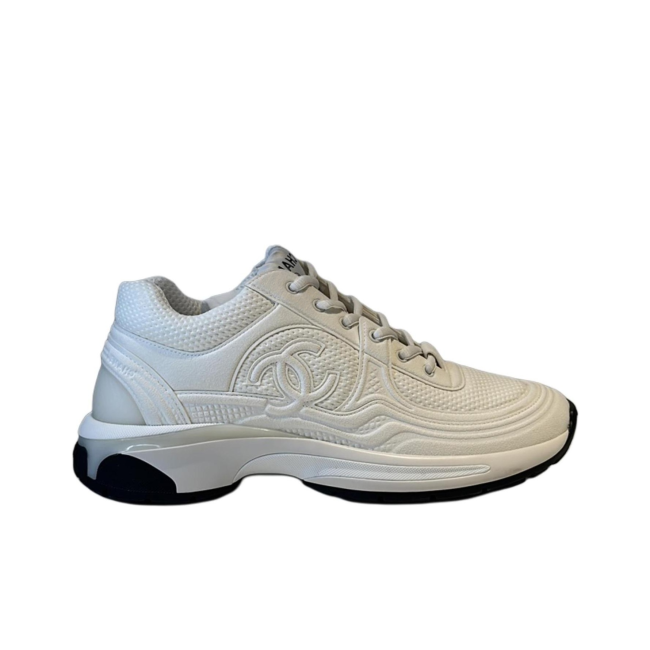 CHANEL 24S Leather Fashion Comfort Low Top Lifestyle Shoes White