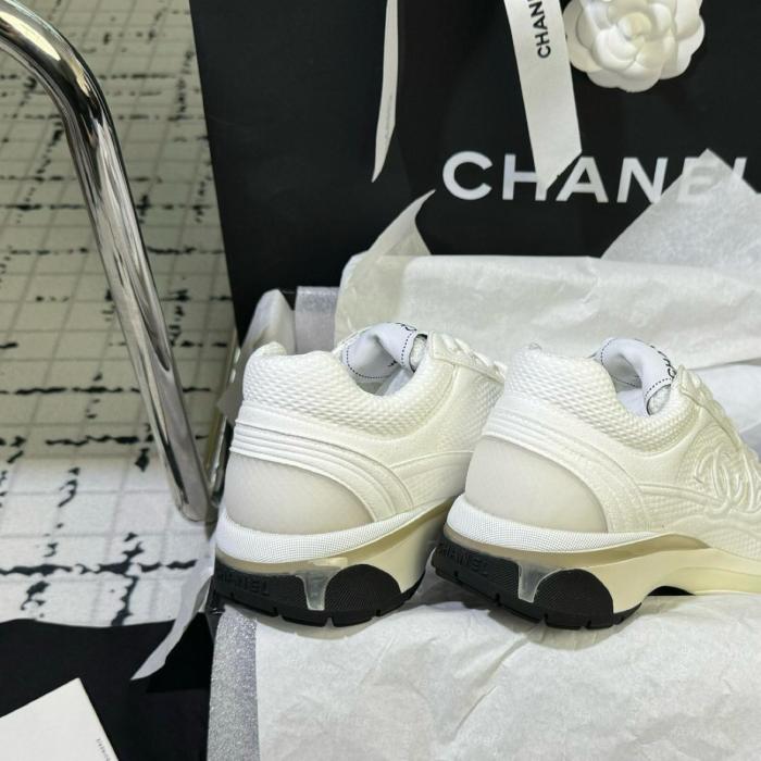 CHANEL 24S Leather Fashion Comfort Low Top Lifestyle Shoes White