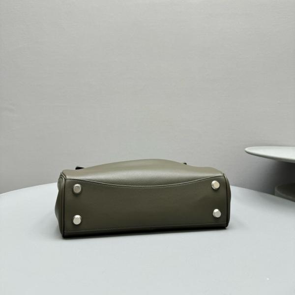 Balenciaga Rodeo Smooth Calf Leather One Shoulder Handbag Trumpets Women's Dark Khaki 7897792AA4U3503 size 26.9*9.9*20 cm