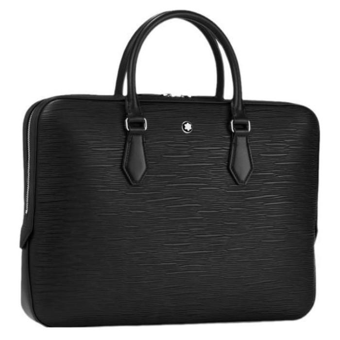 MONTBLANC Meisterstuck Cow Leather Handbags Briefcases Men's Black 130912 size 40*5*29 cm