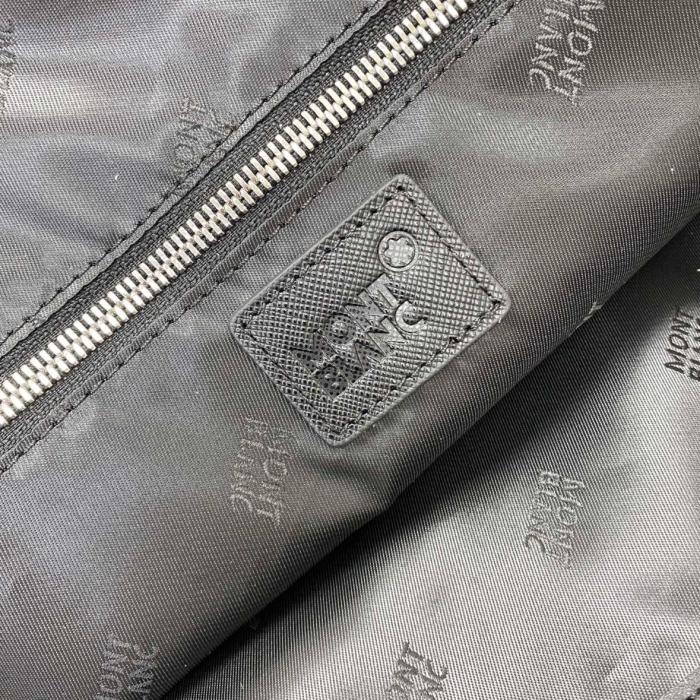 MONTBLANC Cow Leather Briefcase, Shoulder Bag, Crossbody Bag, Handbag Medium Size Men's Black MB198851 size 38*8.99*29.49 cm 