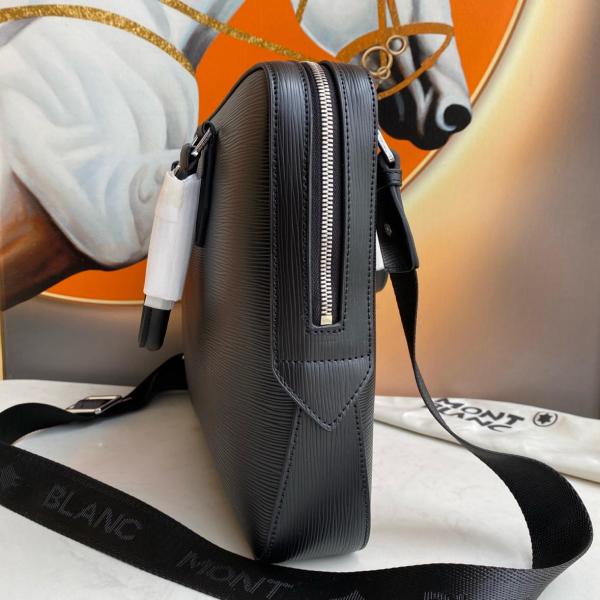 MONTBLANC Meisterstuck Cow Leather Handbags Briefcases Men's Black 130912 size 40*5*29 cm