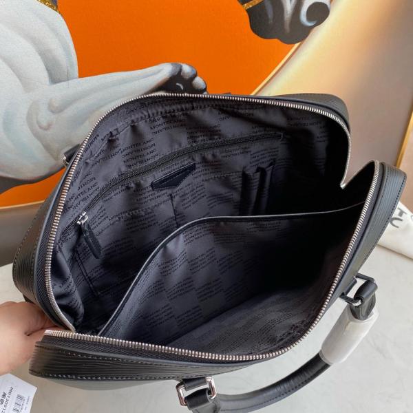 MONTBLANC Meisterstuck Cow Leather Handbags Briefcases Men's Black 130912 size 40*5*29 cm