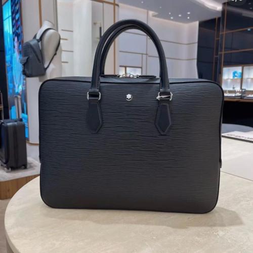 MONTBLANC Meisterstuck Cow Leather Handbags Briefcases Men's Black 130912 size 40*5*29 cm