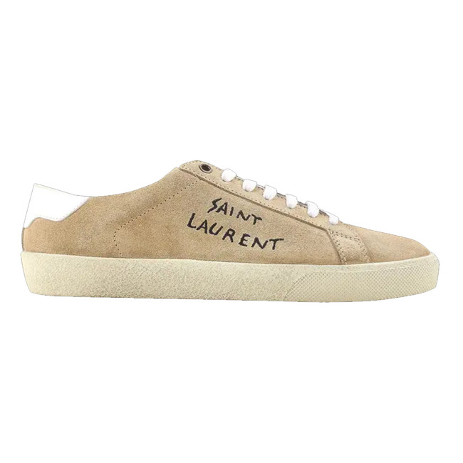 SAINT LAURENT Court Classic Low Top Skateboard Shoes Women's Brown