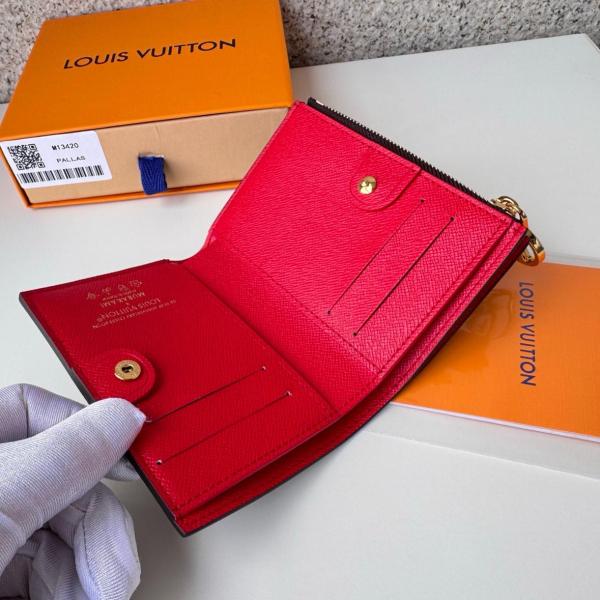 LOUIS VUITTON x Takashi Murakami Lisa Cherry Series Printed Pattern Monogram Coated Canvas Wallet Card Holder Women's Brown M13420 size 11.5*1.5*9cm