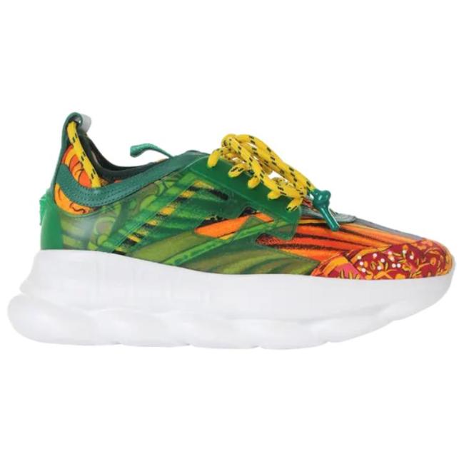 VERSACE Chain Reaction Versace Low Top Casual Shoes Men's Green