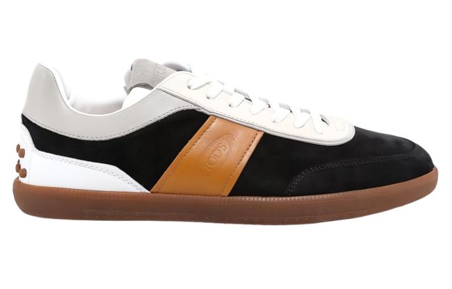 TOD'S Low Top Stylish Skateboarding Shoes Men's Black Brown Gray