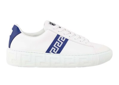 Versace Greca Lace-up Sneakers White Blue