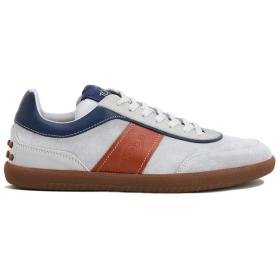 TOD'S Low-Top Stylish Skateboarding Shoes Men's Gray Brown Blue