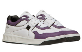 Valentino One Stud Low-Top White Purple Black