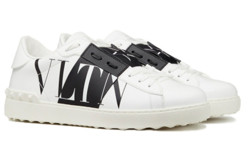 Valentino Star Open Low 'Logo Print - White'