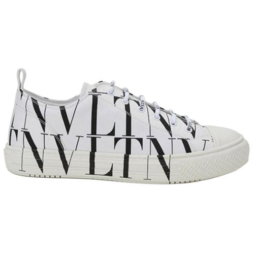 Valentino VLTN Low Top Stylish Skateboarding Shoes Men's White Black Multicolor