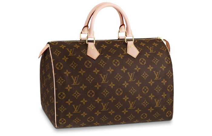 LOUIS VUITTON Speedy Canvas With Leather Pillow Bag Handbag 35 Women's Brown M41107 size 35*18*23 cm