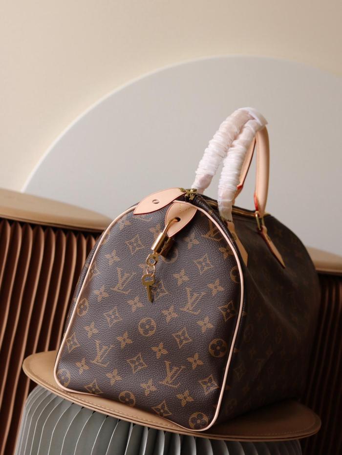 LOUIS VUITTON Speedy Canvas With Leather Pillow Bag Handbag 35 Women's Brown M41107 size 35*18*23 cm