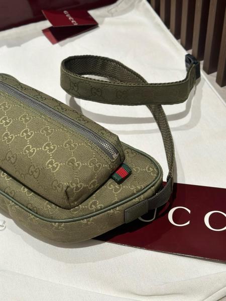 GUCCI Canvas Crossbody Bag, Shoulder Bag Tubas Men's Forest Green 834462-FAEOL-3243 size 34*10*15 cm