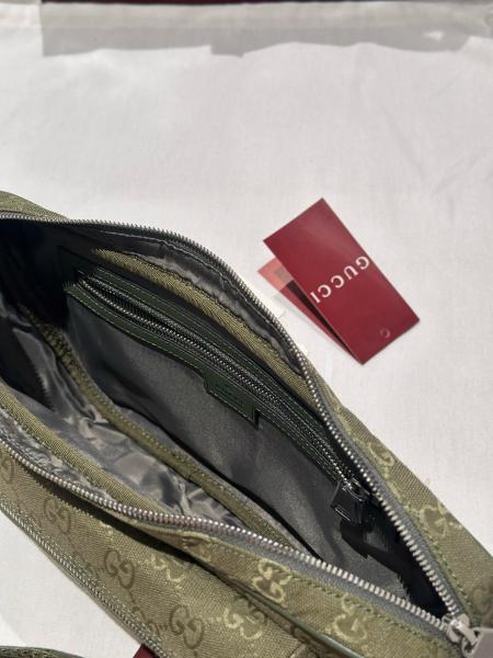 GUCCI Canvas Crossbody Bag, Shoulder Bag Tubas Men's Forest Green 834462-FAEOL-3243 size 34*10*15 cm