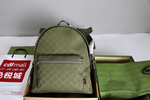 GUCCI Canvas Backpack Medium Size Men's Forest Green 834464-FAEOM-3244 size 35*20*40 cm