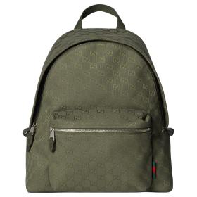GUCCI Canvas Backpack Medium Size Men's Forest Green 834464-FAEOM-3244 size 35*20*40 cm
