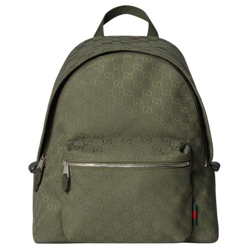 GUCCI Canvas Backpack Medium Size Men's Forest Green 834464-FAEOM-3244 size 35*20*40 cm