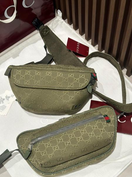 GUCCI Canvas Crossbody Bag, Shoulder Bag Tubas Men's Forest Green 834462-FAEOL-3243 size 34*10*15 cm
