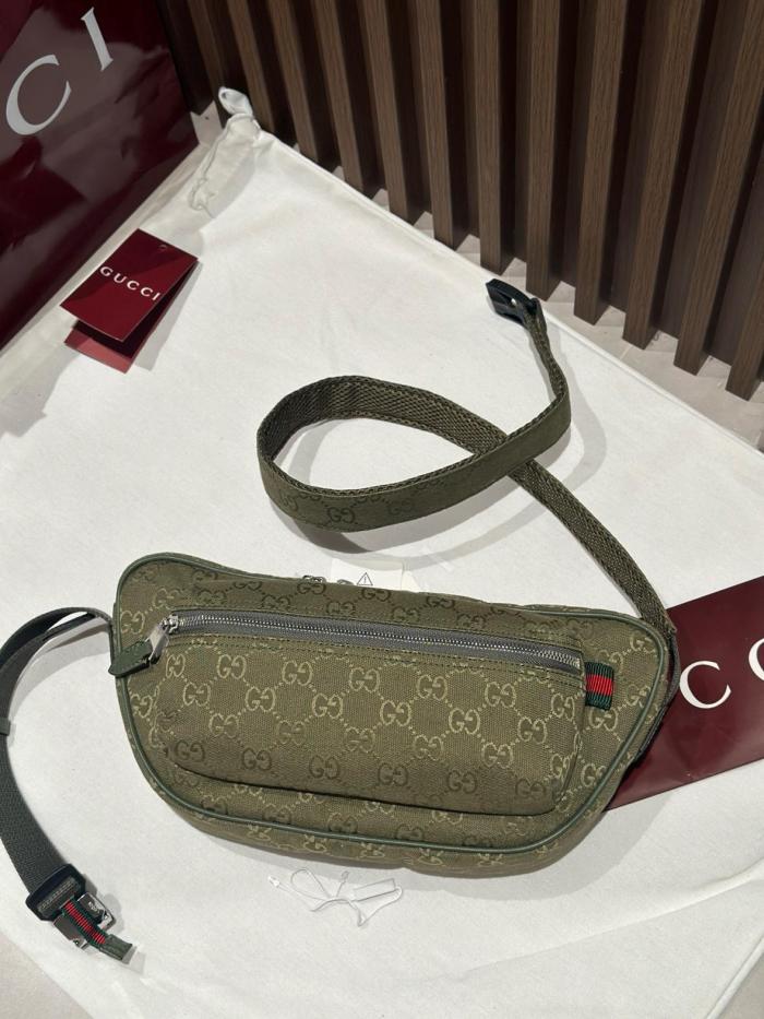 GUCCI Canvas Crossbody Bag, Shoulder Bag Tubas Men's Forest Green 834462-FAEOL-3243 size 34*10*15 cm