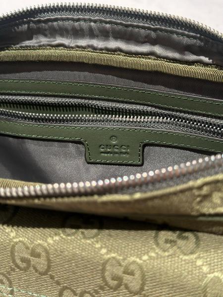 GUCCI Canvas Crossbody Bag, Shoulder Bag Tubas Men's Forest Green 834462-FAEOL-3243 size 34*10*15 cm