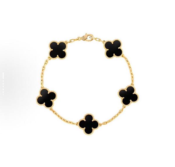 Van Cleef & Arpels 18K Gold Bracelets Women's Black 