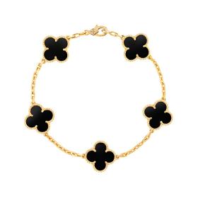 Van Cleef & Arpels 18K Gold Bracelets Women's Black 