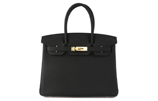 HERMES Birkin Togo Calfskin Birkin Bag Handbag Women's Noir Black H027633CC89 size 30*16*22 cm