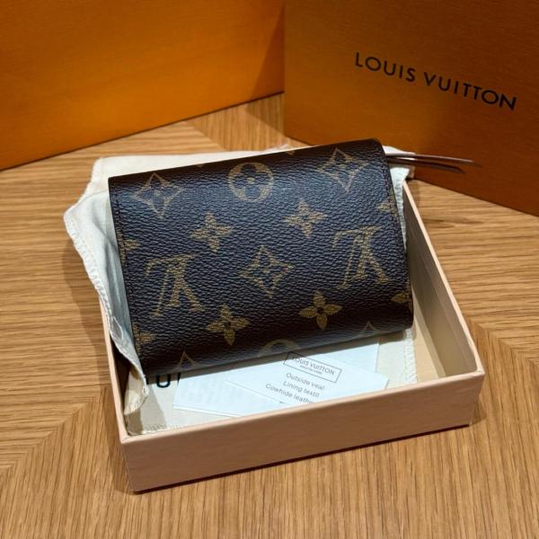 LOUIS VUITTON Victorine Wallet Monogram Brown Lining M62472 size 12*2.5*9.5 cm