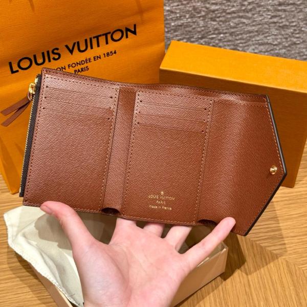 LOUIS VUITTON Victorine Wallet Monogram Brown Lining M62472 size 12*2.5*9.5 cm