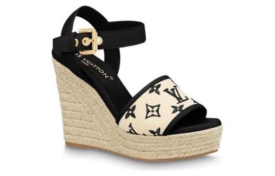 LOUIS VUITTON Starboard Strap Sandals Women's Beige