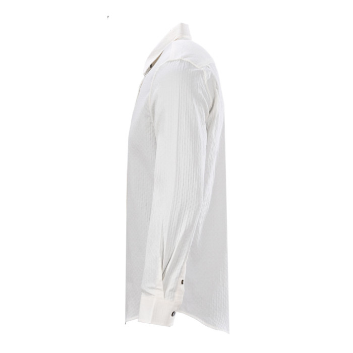 Louis Vuitton Lv Monogram Jacquard Long Sleeved Cotton Shirt