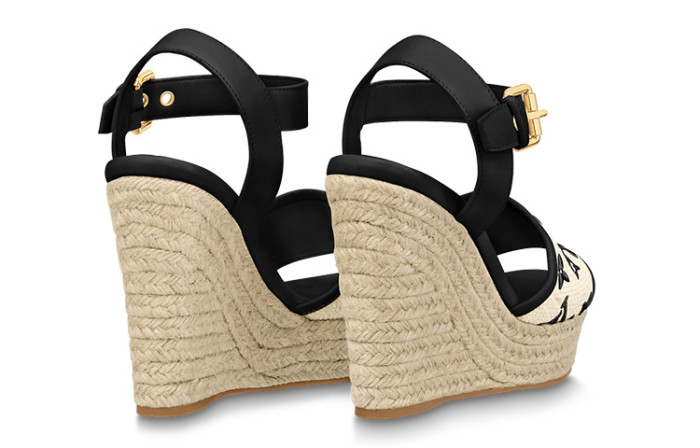 LOUIS VUITTON Starboard Strap Sandals Women's Beige