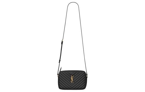 SAINT LAURENT Calfskin Messenger Bag Crossbody Bag Shoulder Bag Regular Women's Black 761554-DV707-1000 size 23*6*16 cm