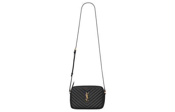 SAINT LAURENT Calfskin Messenger Bag Crossbody Bag Shoulder Bag Regular Women's Black 761554-DV707-1000 size 23*6*16 cm