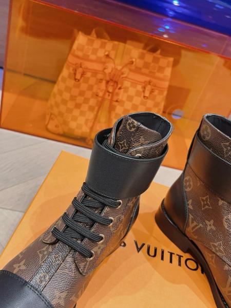 LOUIS VUITTON Wonderland Flat Ranger Boots 'Brown Monogram' Women's