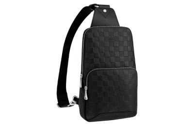 LOUIS VUITTON Avenue Cow Leather Sling Bag Crossbody Bag Shoulder Bag Men's Agate Black N41720 size 20*10*31cm