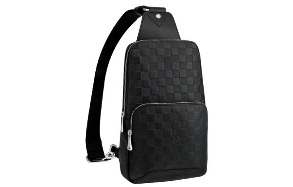 LOUIS VUITTON Avenue Cow Leather Sling Bag Crossbody Bag Shoulder Bag Men's Agate Black N41720 size 20*10*31cm