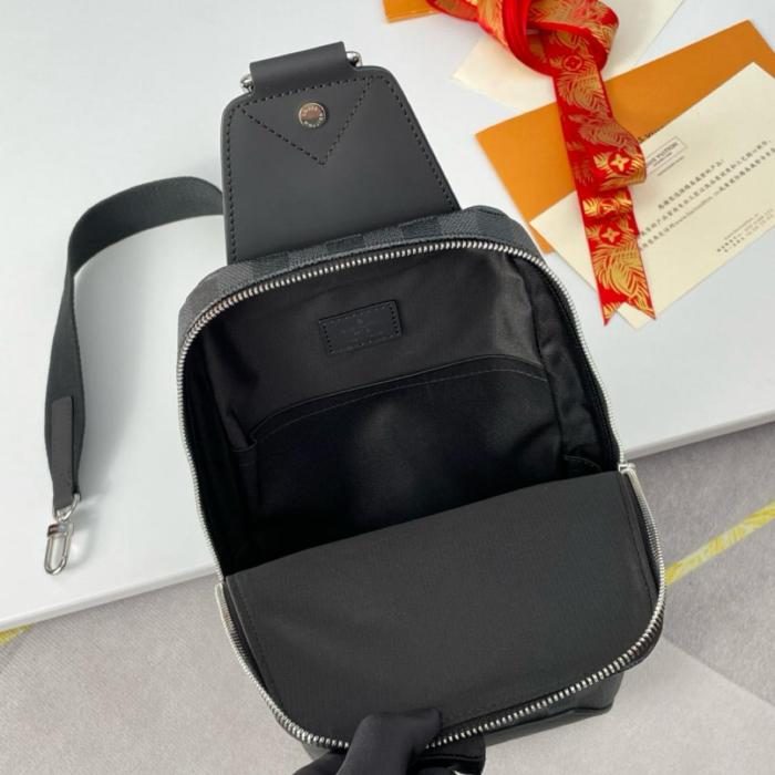 LOUIS VUITTON Avenue Sling Bag Damier Graphite N40097 size 20*31*10cm